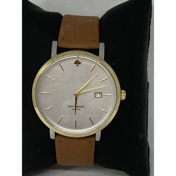Kate Spade New York 0108 Women Brown Leather White Analog Dial Wrist Watch XX587 - Picture 3 of 12
